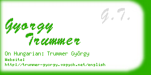 gyorgy trummer business card